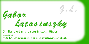 gabor latosinszky business card